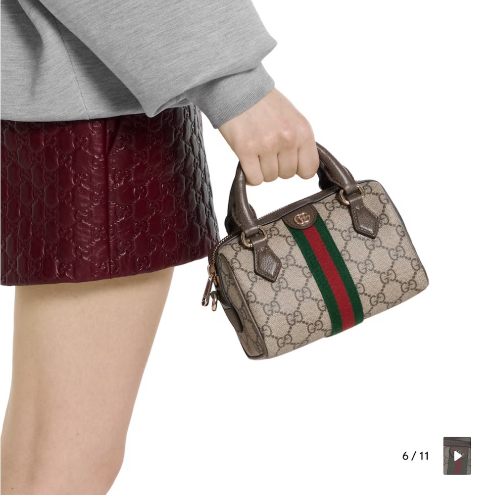 Gucci mini Boston Bag in Oatmeal - Picture 10 of 11